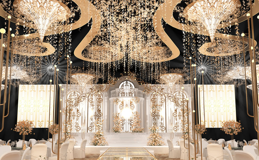 莒南花木兰喜事汇金色大厅效果展示